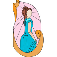 My fair lady stained glass