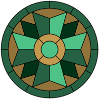 Free stained glass pattern cross 3