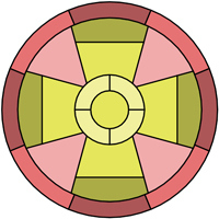 Stained glass art pattern
