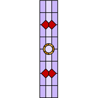 Stain glass door panel