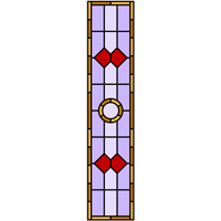 Free stained glass making pattern for door panel