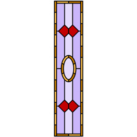 Modern stained glass door panel design