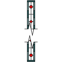 Stained glass panel that can be made as long as required