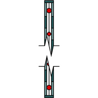 Stained glass panel of varying length