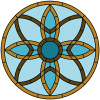 Celtic knot round panel pattern