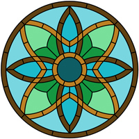 Celt knot round panel design