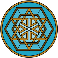 Celtic knot round panel pattern