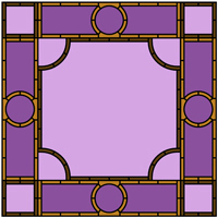 Celtic style stained glass frame border design