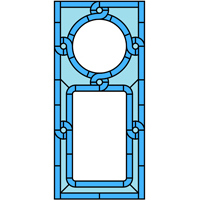 Celtic knot style stained glass double frame