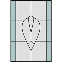 Simple window stained glass design