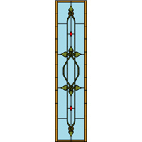 Celtic stained glass door panel pattern