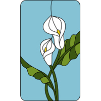 lily flower stained glass