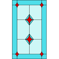antique glass panels