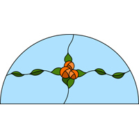 flower stained glass arch