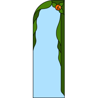 flower stained glass panel